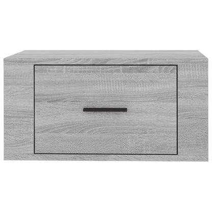 vidaXL Wall-mounted Bedside Cabinet Grey Sonoma 50x36x25 cm