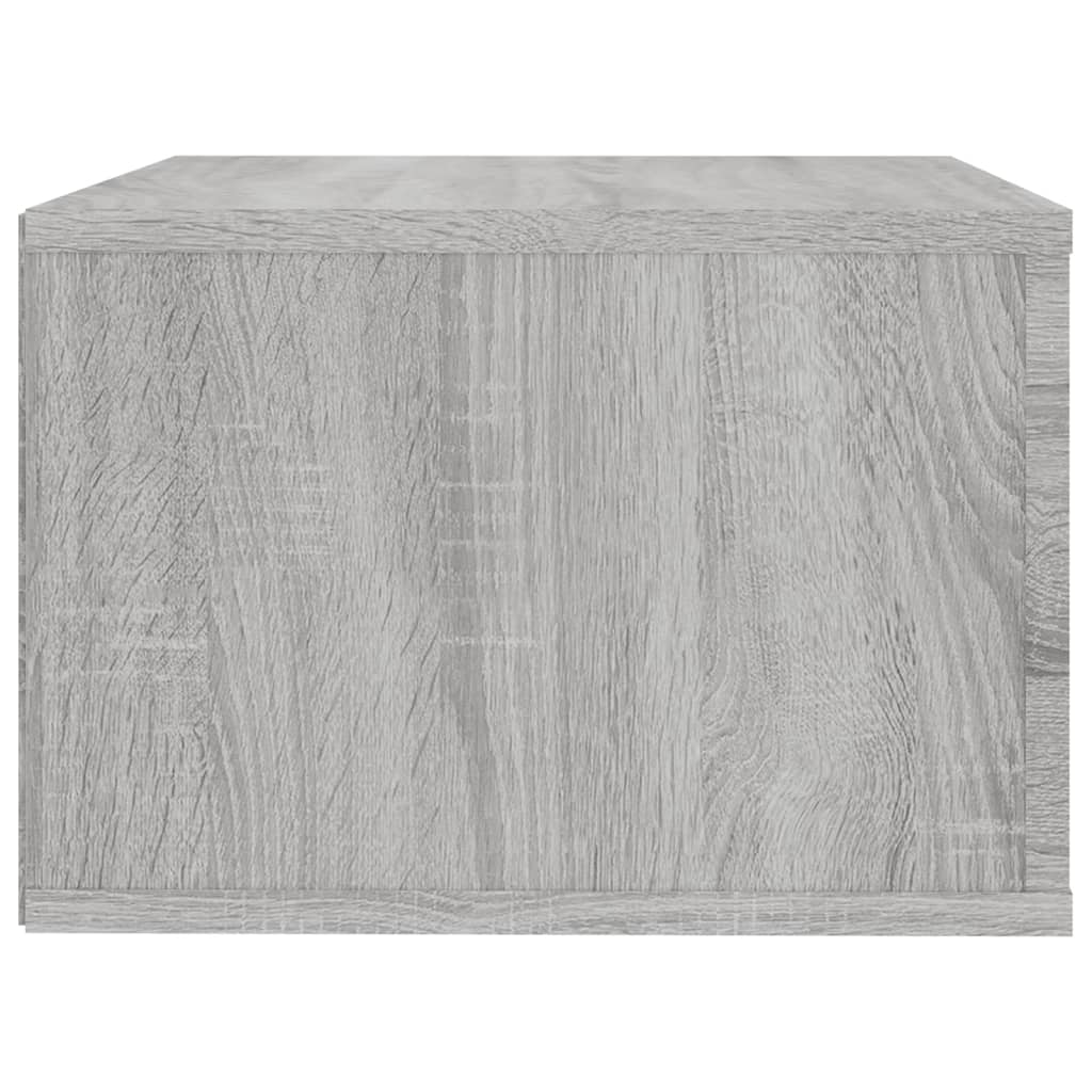 vidaXL Wall-mounted Bedside Cabinet Grey Sonoma 50x36x25 cm