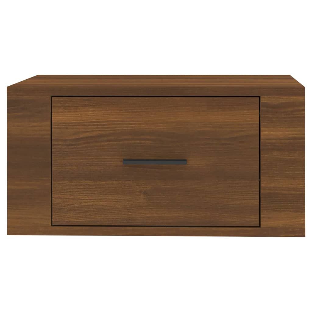 vidaXL Wall-mounted Bedside Cabinets 2 pcs Brown Oak 50x36x25 cm