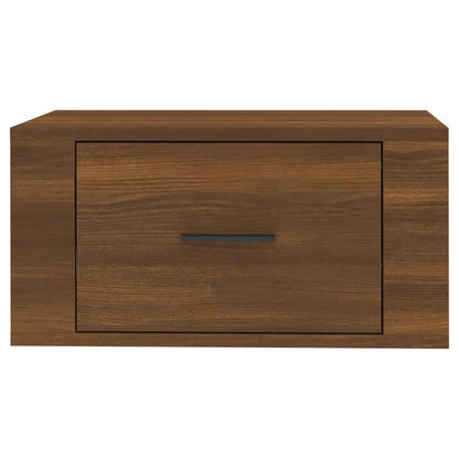 vidaXL Wall-mounted Bedside Cabinets 2 pcs Brown Oak 50x36x25 cm