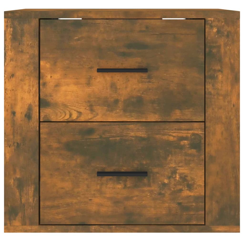 vidaXL Wall-mounted Bedside Cabinet Smoked Oak 50x36x47 cm