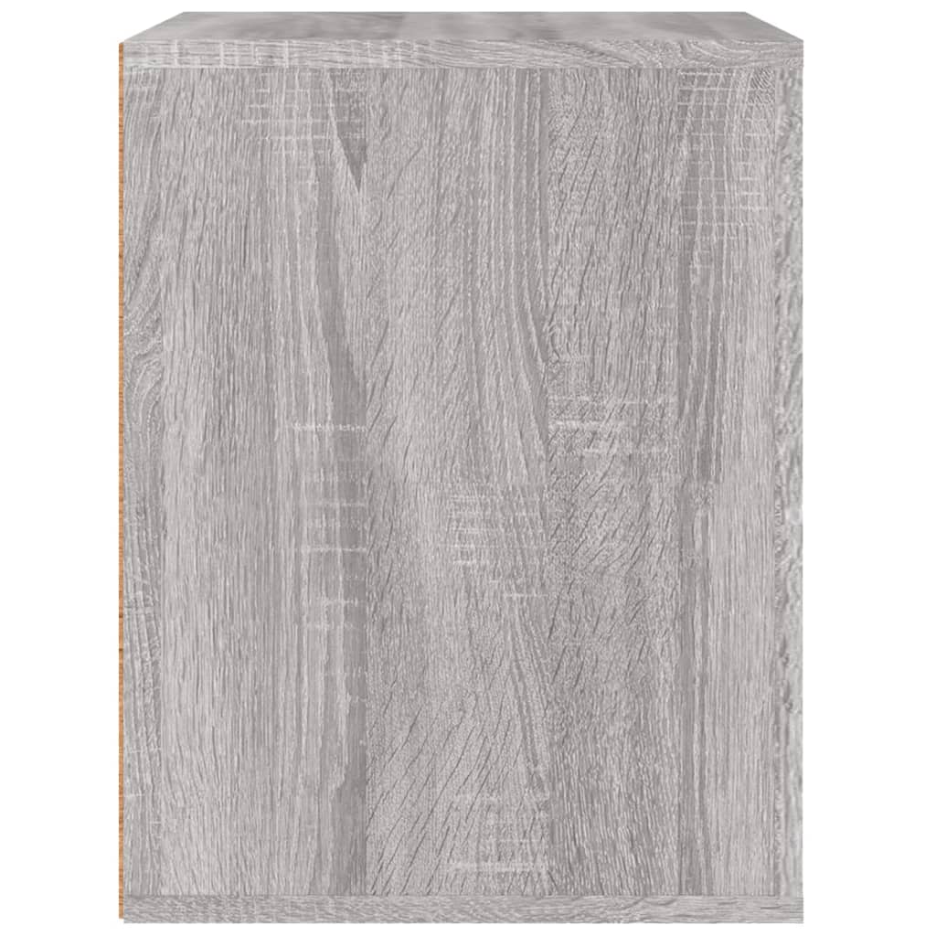 vidaXL Wall-mounted Bedside Cabinet Grey Sonoma 50x36x47 cm
