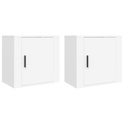 vidaXL Wall-mounted Bedside Cabinets 2 pcs White 50x30x47 cm