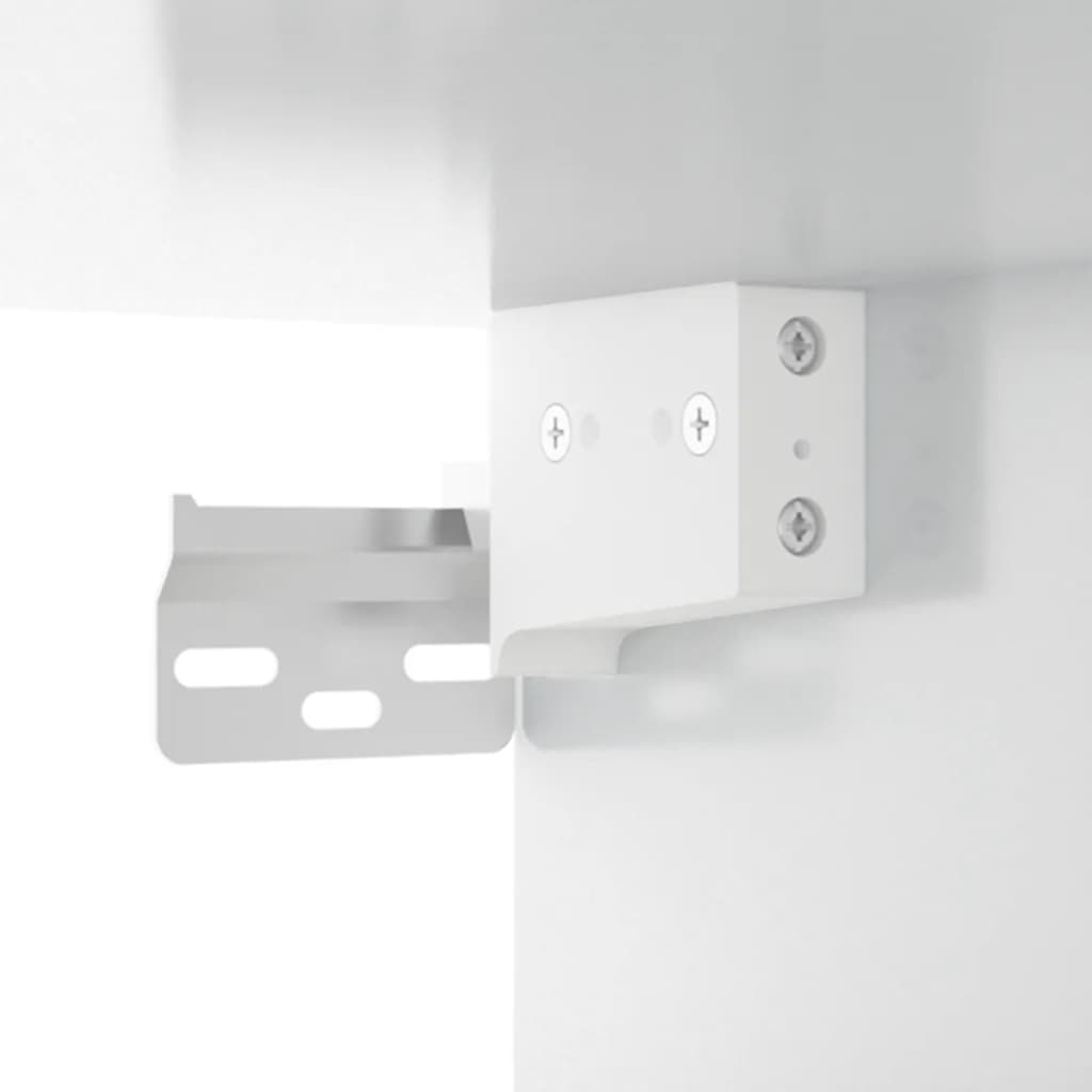 vidaXL Wall-mounted Bedside Cabinet High Gloss White 50x30x47 cm