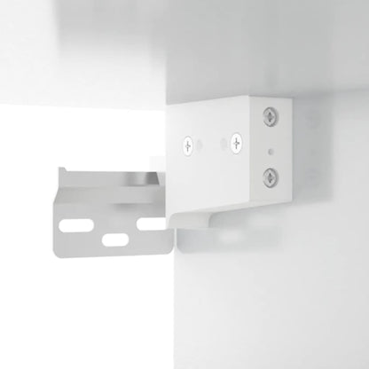 vidaXL Wall-mounted Bedside Cabinet High Gloss White 50x30x47 cm