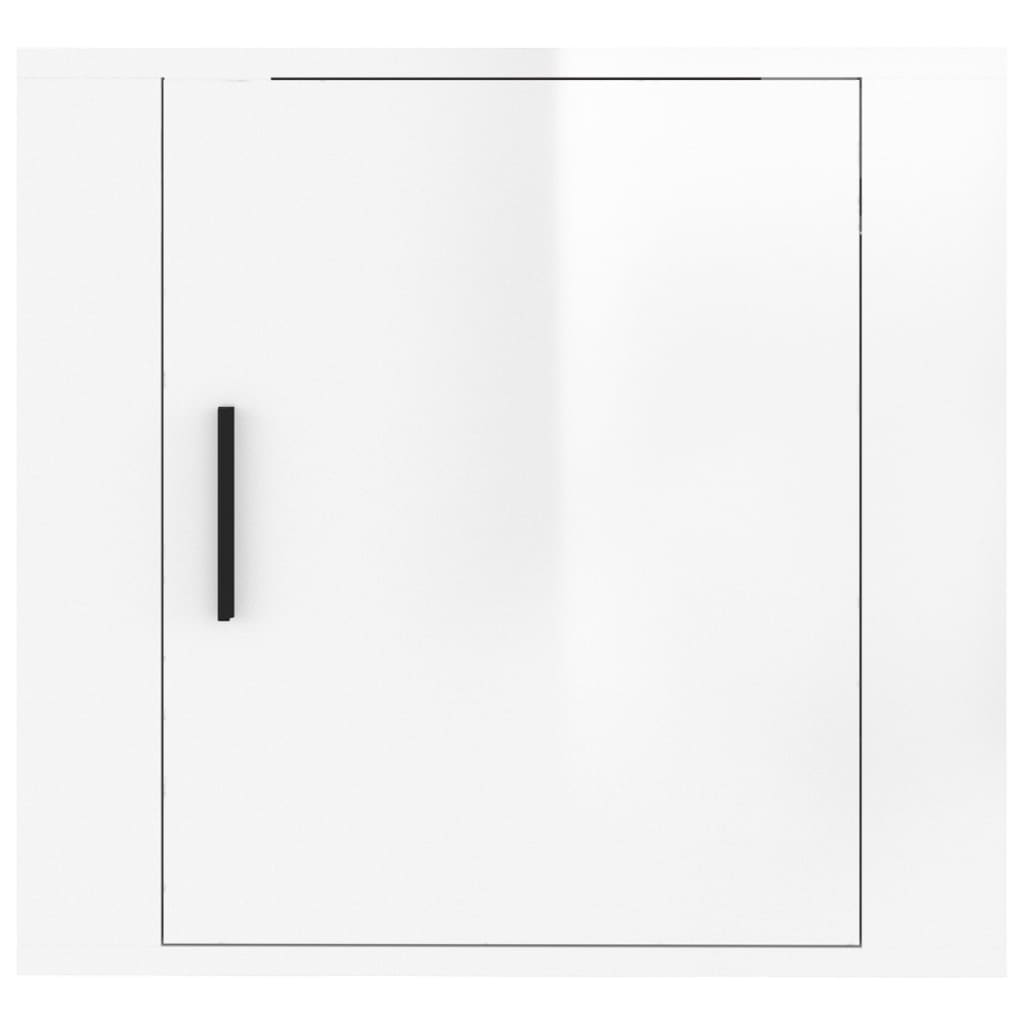 vidaXL Wall-mounted Bedside Cabinets 2 pcs High Gloss White 50x30x47cm