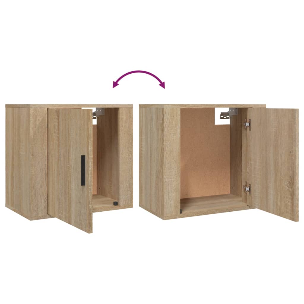 vidaXL Wall-mounted Bedside Cabinets 2 pcs Sonoma Oak 50x30x47 cm