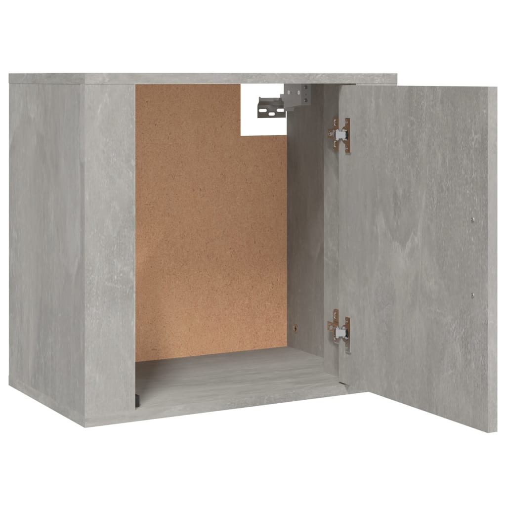 vidaXL Wall-mounted Bedside Cabinet Concrete Grey 50x30x47 cm