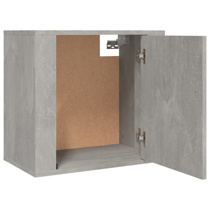 vidaXL Wall-mounted Bedside Cabinet Concrete Grey 50x30x47 cm