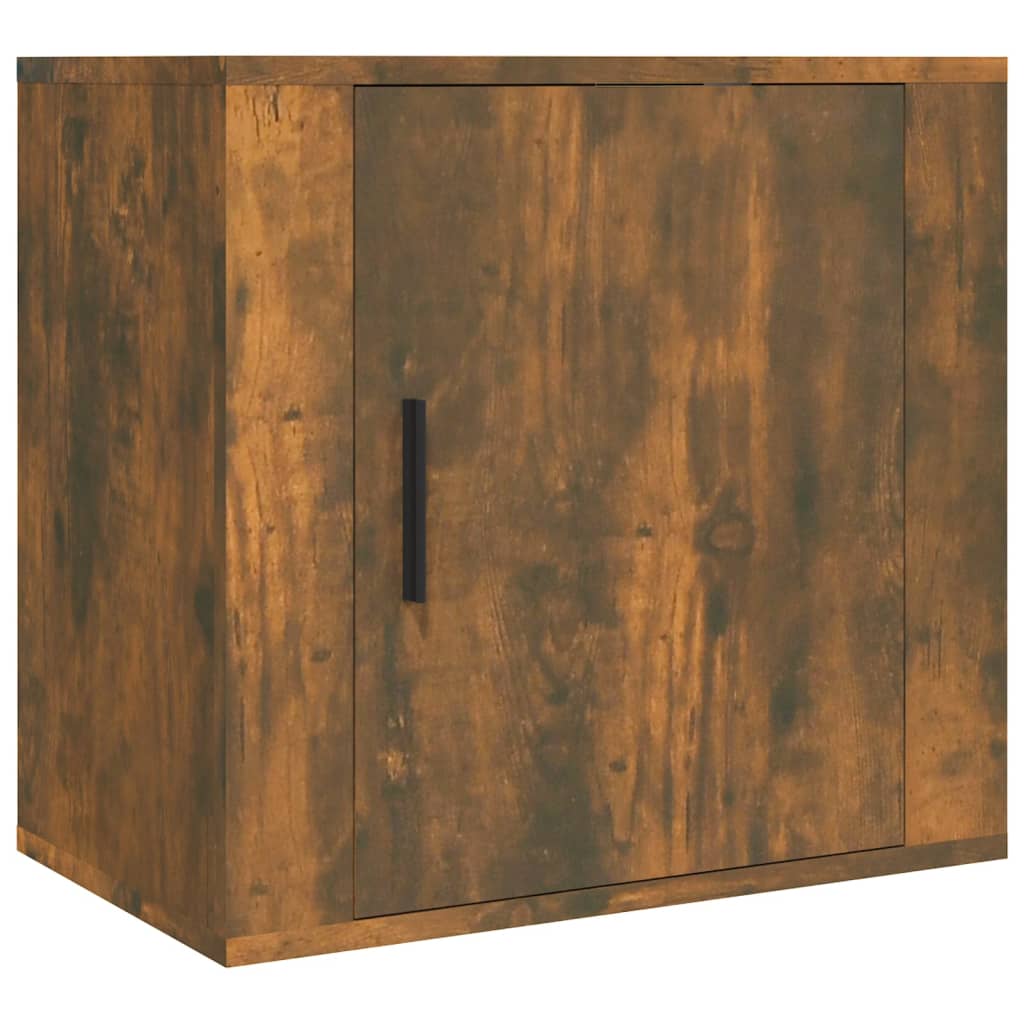 vidaXL Wall-mounted Bedside Cabinets 2 pcs Smoked Oak 50x30x47 cm