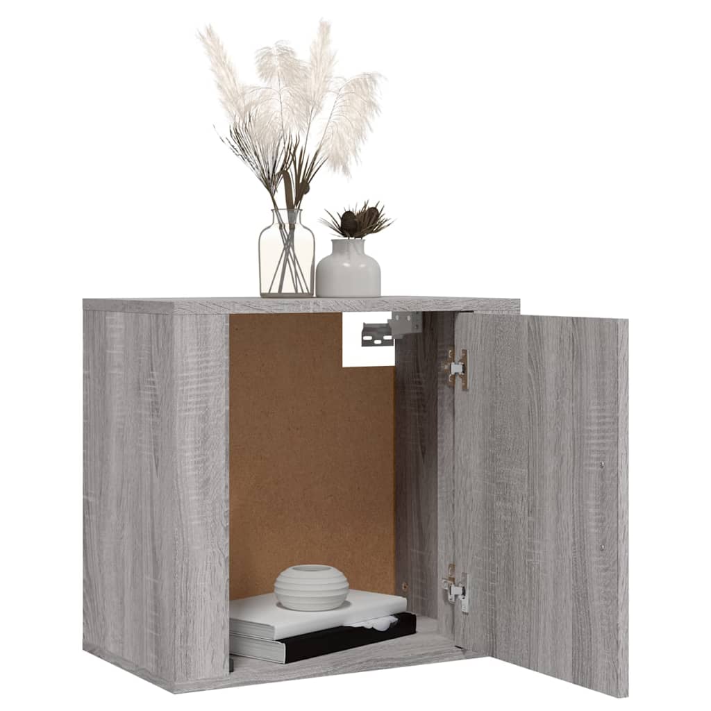 vidaXL Wall-mounted Bedside Cabinets 2 pcs Grey Sonoma 50x30x47 cm