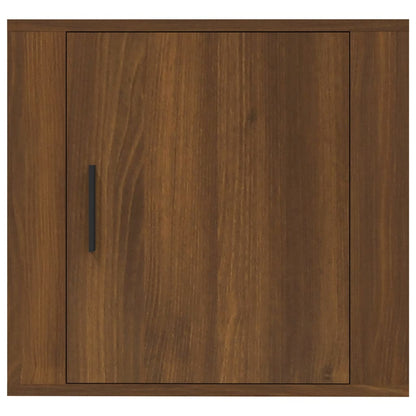 vidaXL Wall-mounted Bedside Cabinet Brown Oak 50x30x47 cm