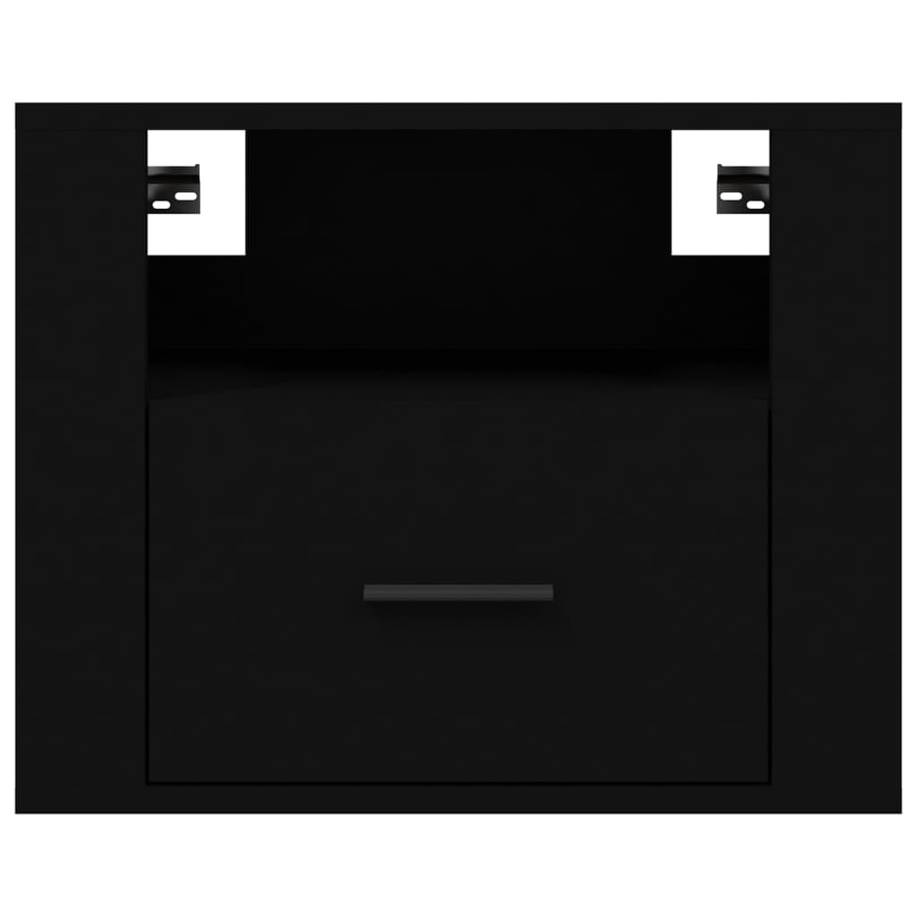 vidaXL Wall-mounted Bedside Cabinets 2 pcs Black 50x36x40 cm