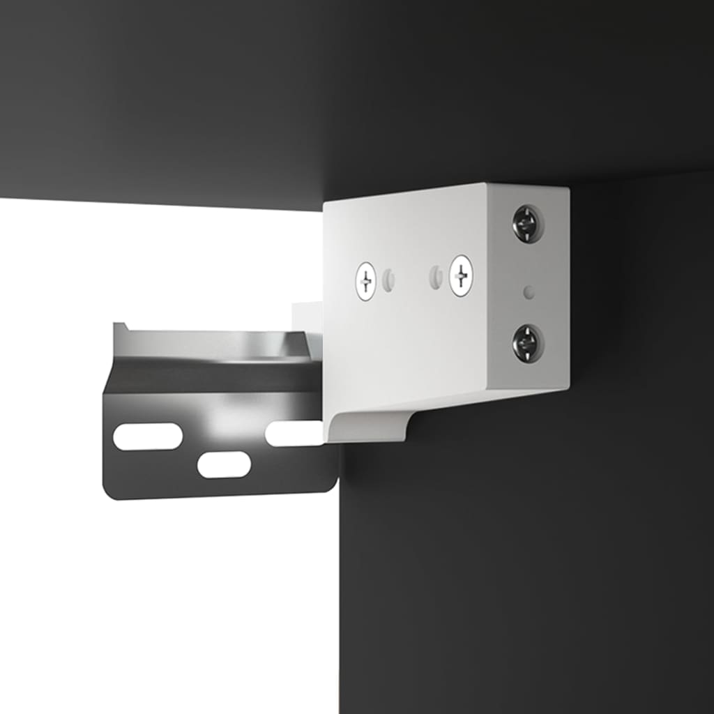 vidaXL Wall-mounted Bedside Cabinets 2 pcs Black 50x36x40 cm