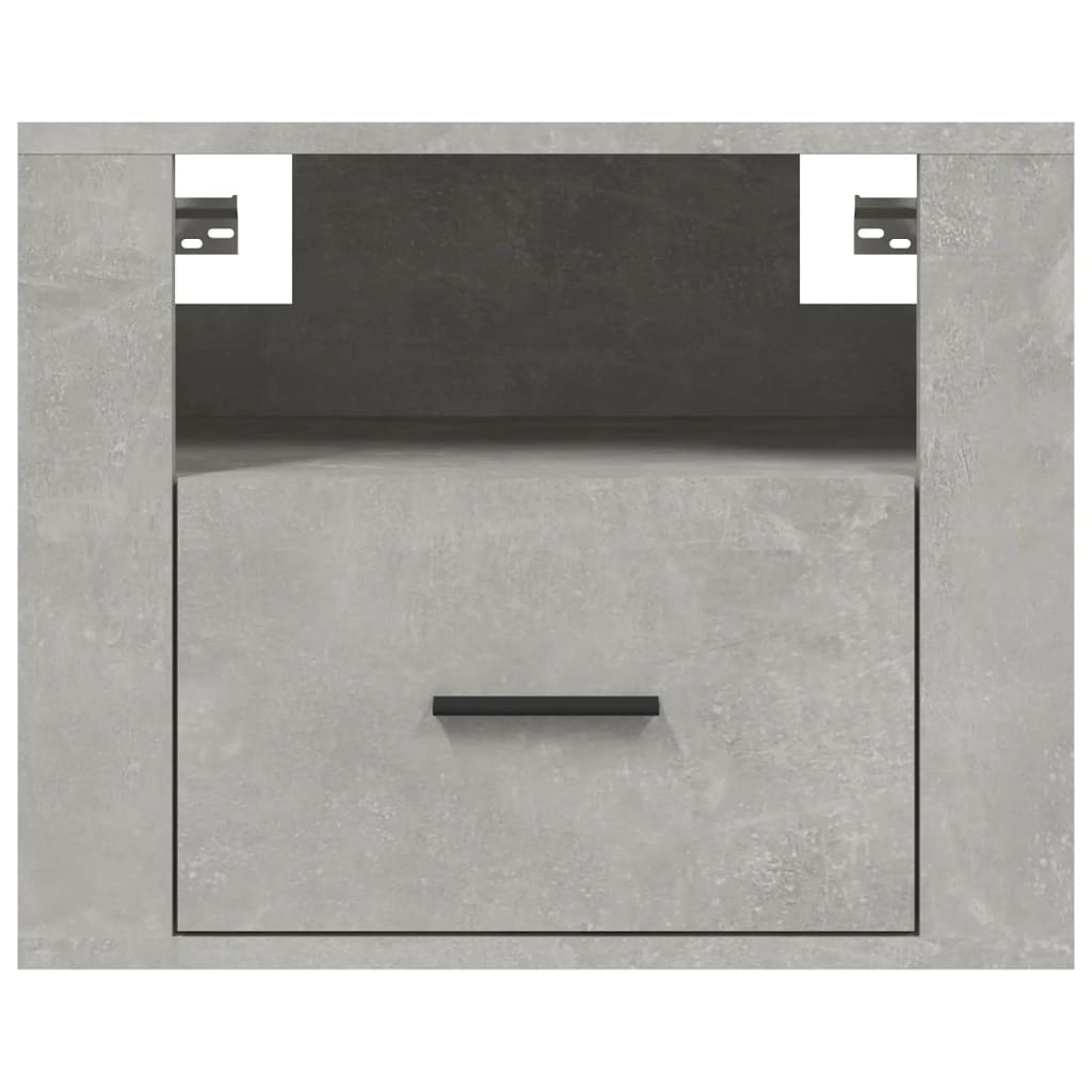 vidaXL Wall-mounted Bedside Cabinet Concrete Grey 50x36x40 cm