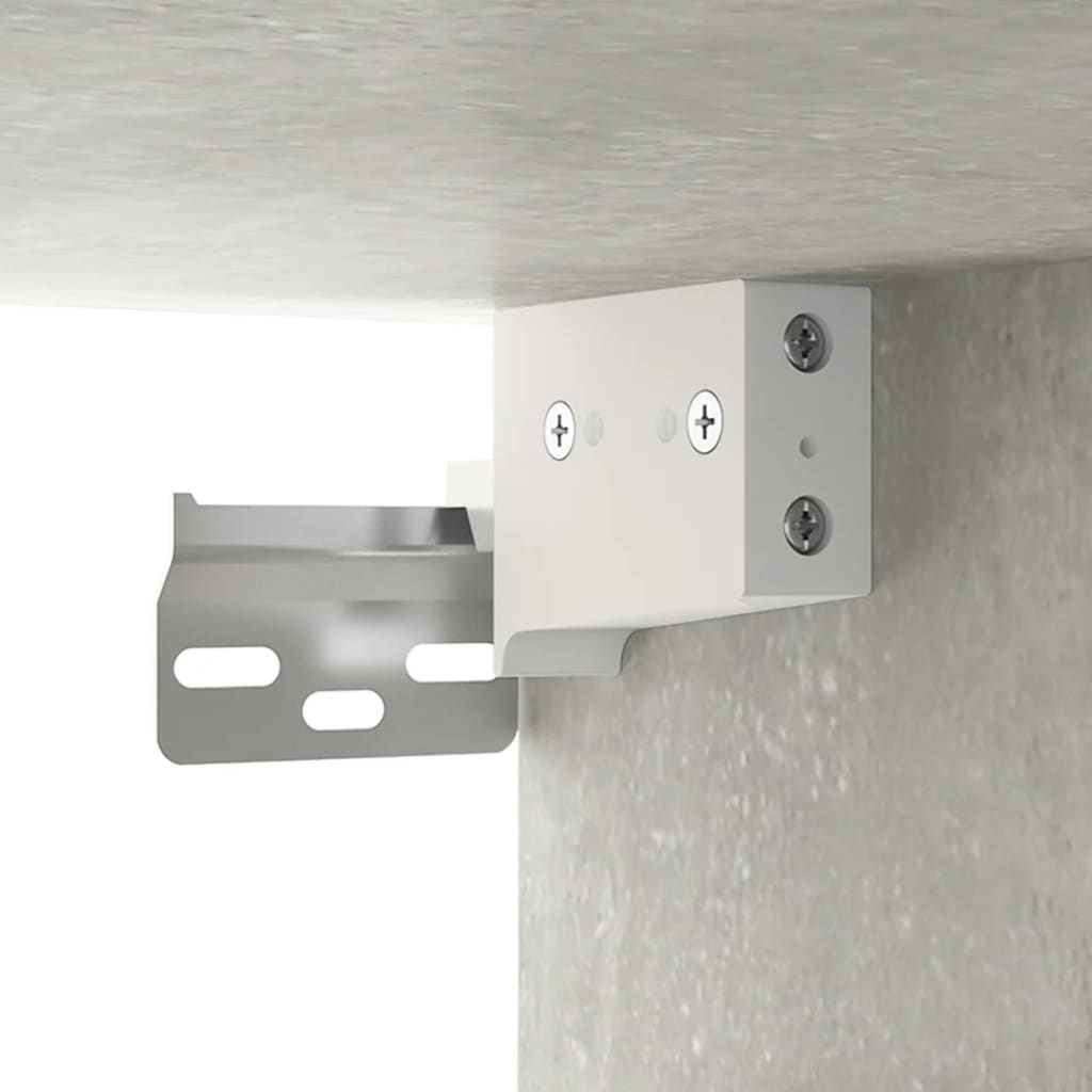 vidaXL Wall-mounted Bedside Cabinet Concrete Grey 50x36x40 cm
