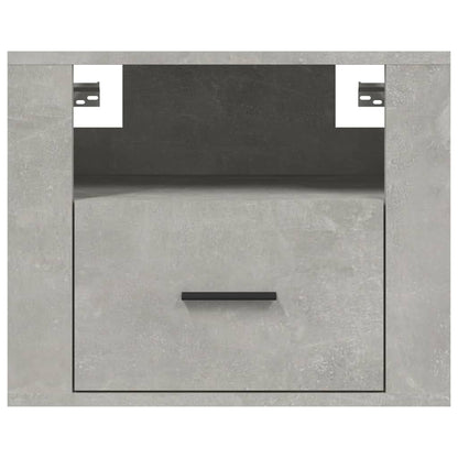 vidaXL Wall-mounted Bedside Cabinets 2 pcs Concrete Grey 50x36x40 cm