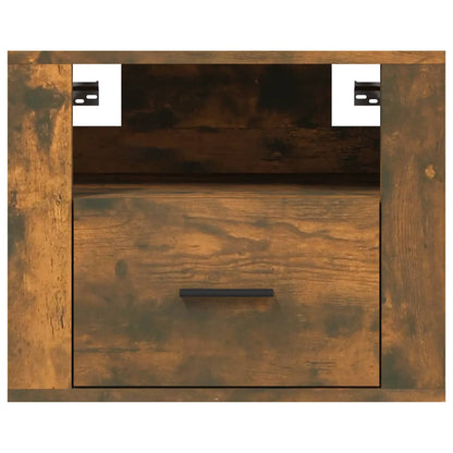vidaXL Wall-mounted Bedside Cabinet Smoked Oak 50x36x40 cm