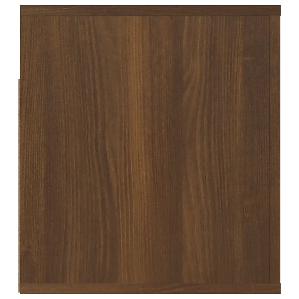 vidaXL Wall-mounted Bedside Cabinet Brown Oak 50x36x40 cm