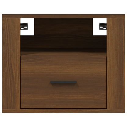 vidaXL Wall-mounted Bedside Cabinets 2 pcs Brown Oak 50x36x40 cm