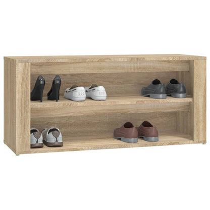 vidaXL Shoe Rack Sonoma Oak 100x35x45 cm Engineered Wood