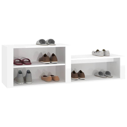 vidaXL Shoe Cabinet High Gloss White 150x35x45 cm Engineered Wood