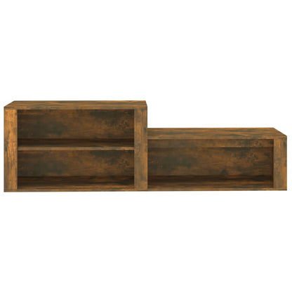 vidaXL Shoe Cabinet Smoked Oak 150x35x45 cm Engineered Wood