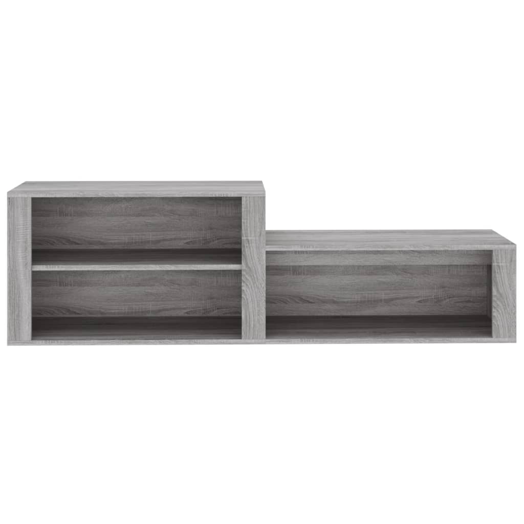 vidaXL Shoe Cabinet Grey Sonoma 150x35x45 cm Engineered Wood