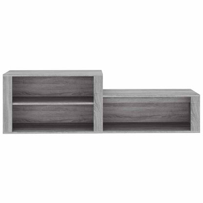 vidaXL Shoe Cabinet Grey Sonoma 150x35x45 cm Engineered Wood