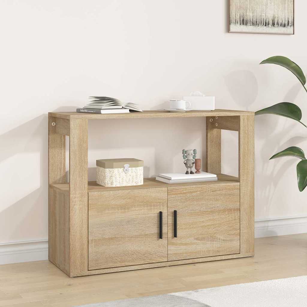 vidaXL Sideboard Sonoma Oak 80x30x60 cm Engineered Wood
