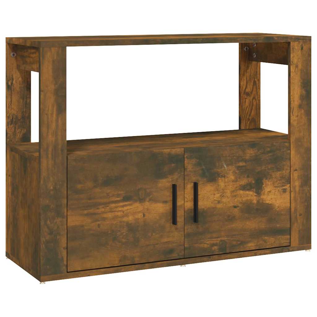 vidaXL Sideboard Smoked Oak 80x30x60 cm Engineered Wood