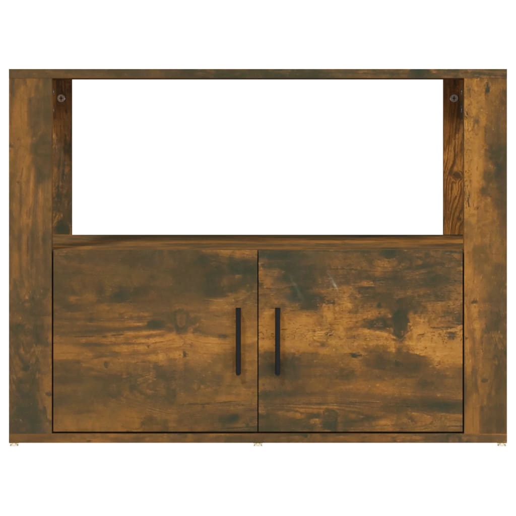 vidaXL Sideboard Smoked Oak 80x30x60 cm Engineered Wood