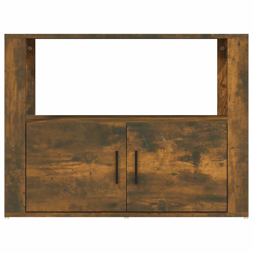 vidaXL Sideboard Smoked Oak 80x30x60 cm Engineered Wood