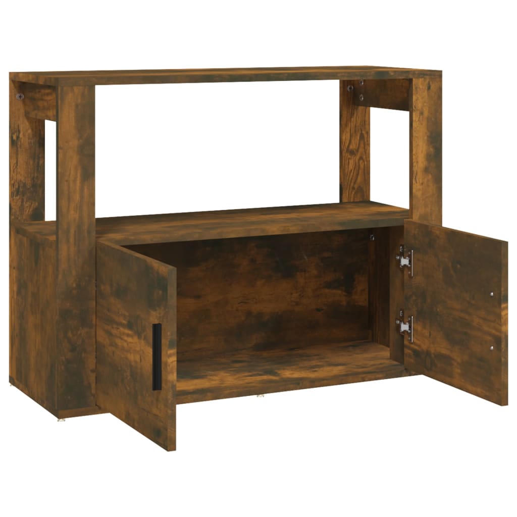 vidaXL Sideboard Smoked Oak 80x30x60 cm Engineered Wood