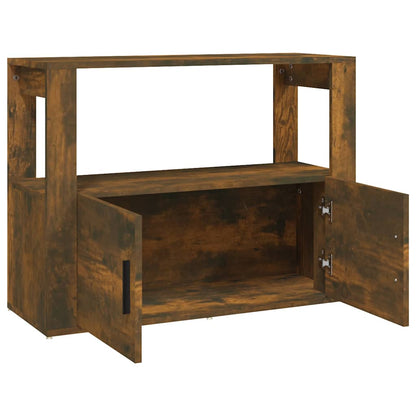 vidaXL Sideboard Smoked Oak 80x30x60 cm Engineered Wood