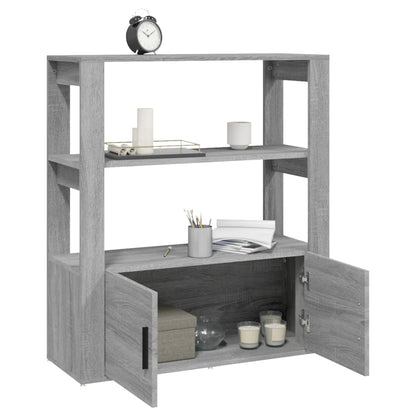 vidaXL Sideboard Grey Sonoma 80x30x90 cm Engineered Wood