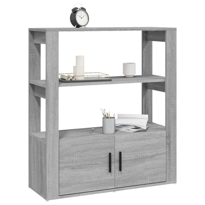 vidaXL Sideboard Grey Sonoma 80x30x90 cm Engineered Wood