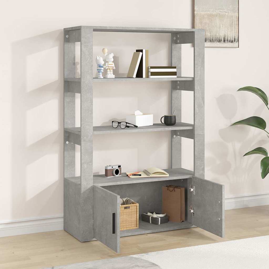 vidaXL Sideboard Concrete Grey 80x30x119,5 cm Engineered Wood