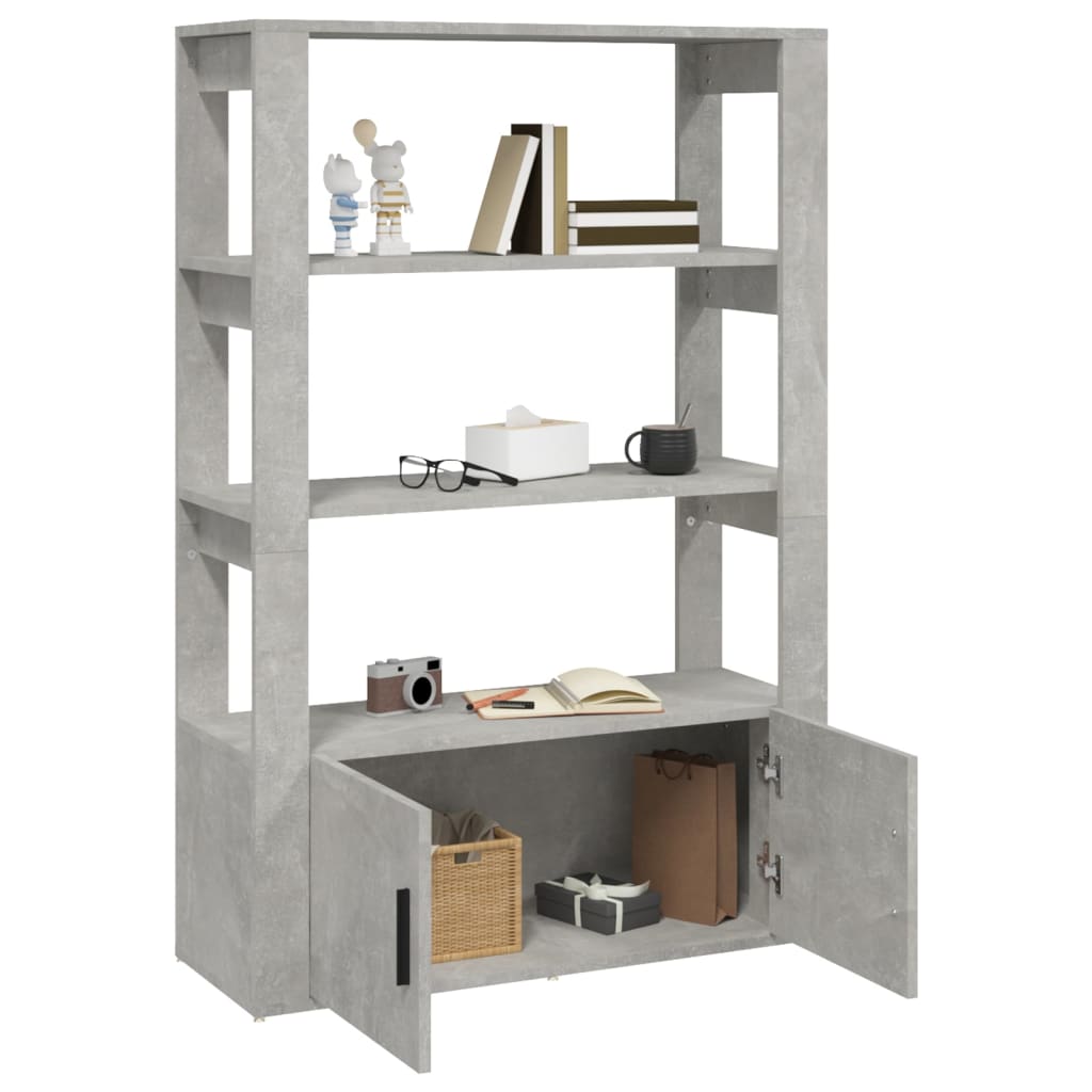 vidaXL Sideboard Concrete Grey 80x30x119.5 cm Engineered Wood