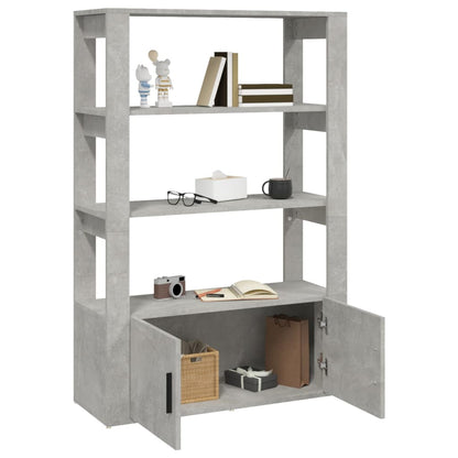vidaXL Sideboard Concrete Grey 80x30x119.5 cm Engineered Wood