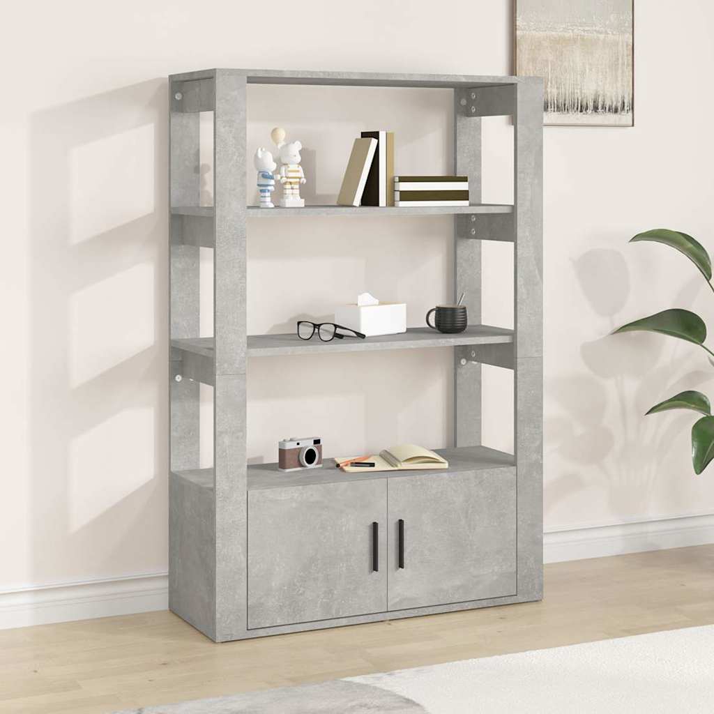 vidaXL Sideboard Concrete Grey 80x30x119,5 cm Engineered Wood