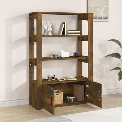 vidaXL Sideboard Smoked Oak 80x30x119,5 cm Engineered Wood