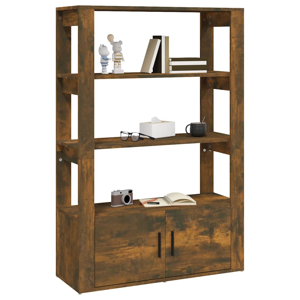 vidaXL Sideboard Smoked Oak 80x30x119,5 cm Engineered Wood