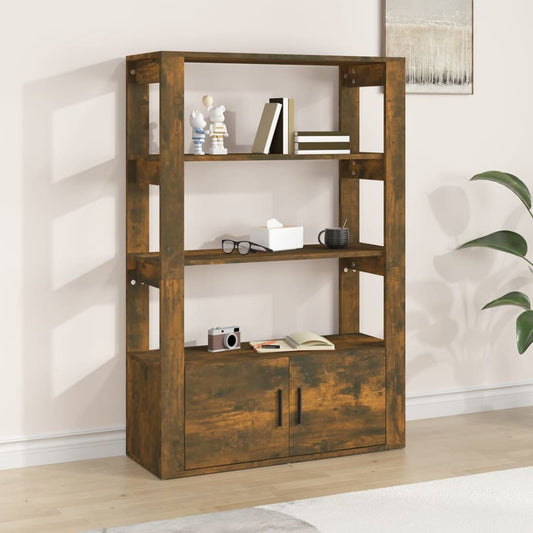 vidaXL Sideboard Smoked Oak 80x30x119.5 cm Engineered Wood