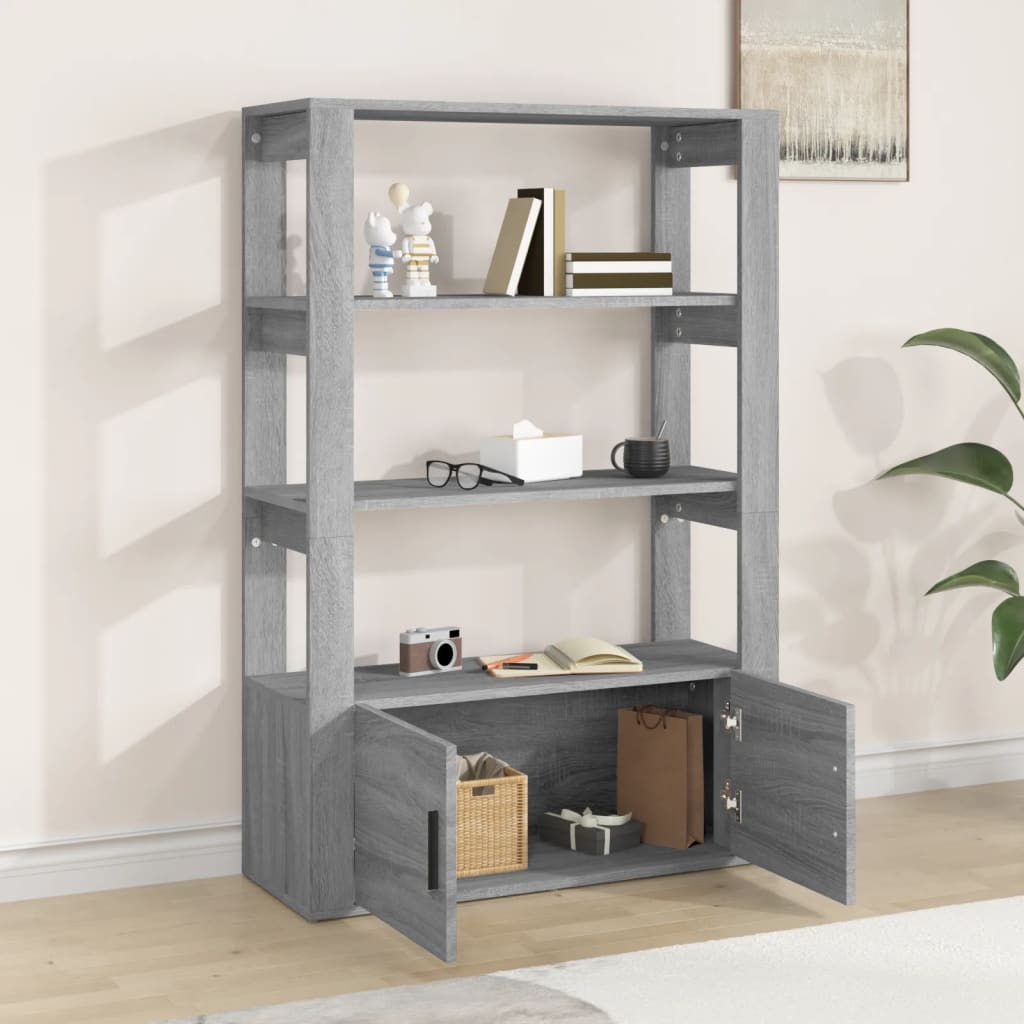 vidaXL Sideboard Grey Sonoma 80x30x119.5 cm Engineered Wood