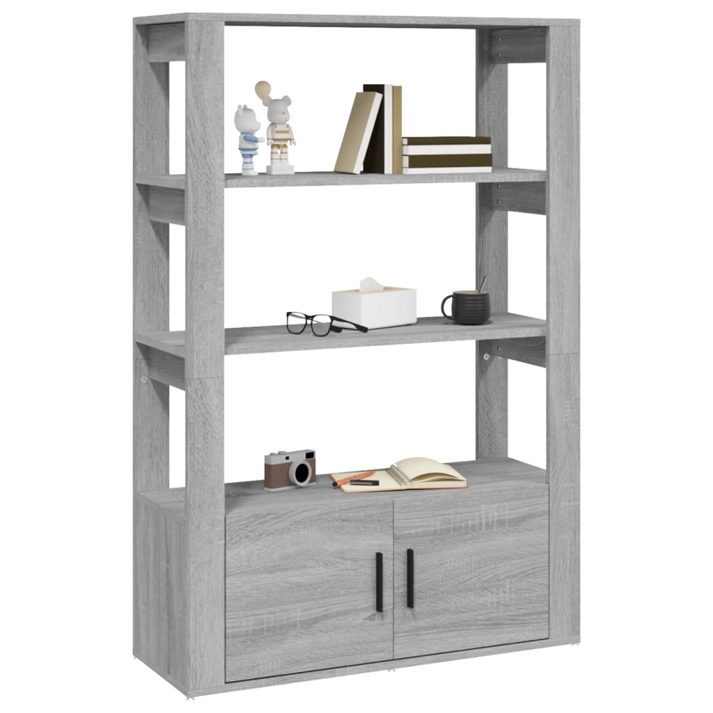 vidaXL Sideboard Grey Sonoma 80x30x119.5 cm Engineered Wood