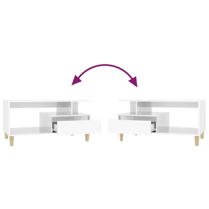 vidaXL Coffee Table High Gloss White 90x49x45 cm Engineered Wood