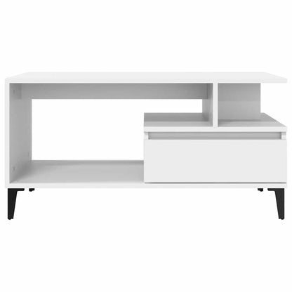 vidaXL Coffee Table White 90x49x45 cm Engineered Wood