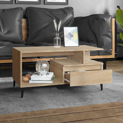 vidaXL Coffee Table Sonoma Oak 90x49x45 cm Engineered Wood