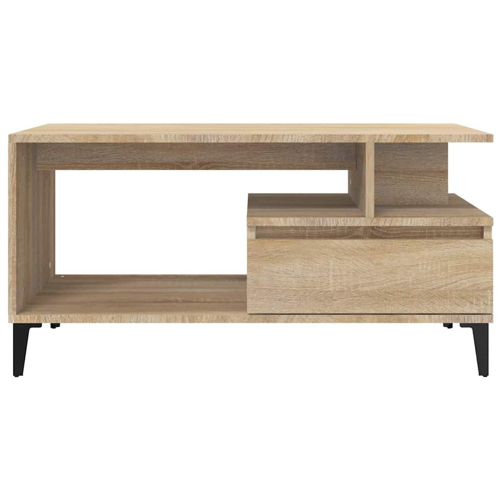 vidaXL Coffee Table Sonoma Oak 90x49x45 cm Engineered Wood